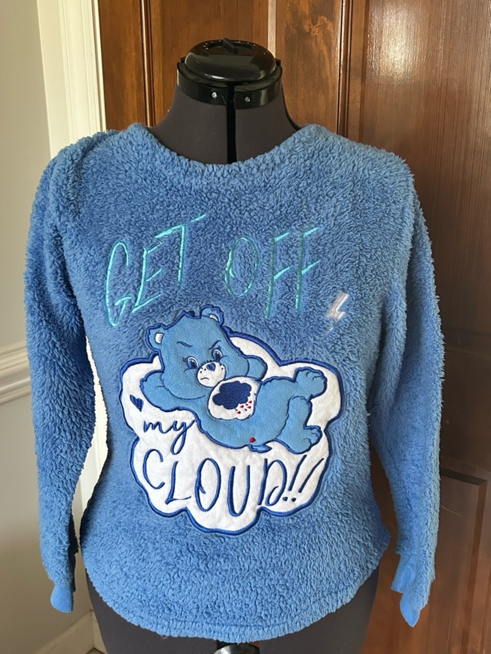 Care Bears 'Get Off My Cloud' Blue Plush Graphic Pullover